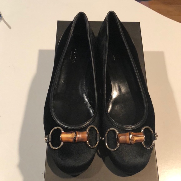 Gucci Shoes - Gucci brand new pony hair bamboo bit flat 7B cute
